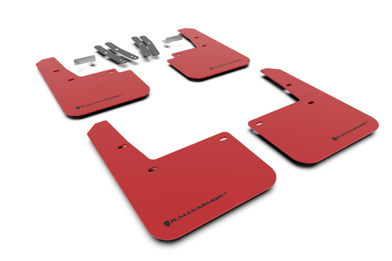 Rally Armor 18-22 Hyundai Kona Red UR Mud Flap Black Logo MF63-UR-RD/BLK MF63-UR-RD/BLK Photo - Primary
