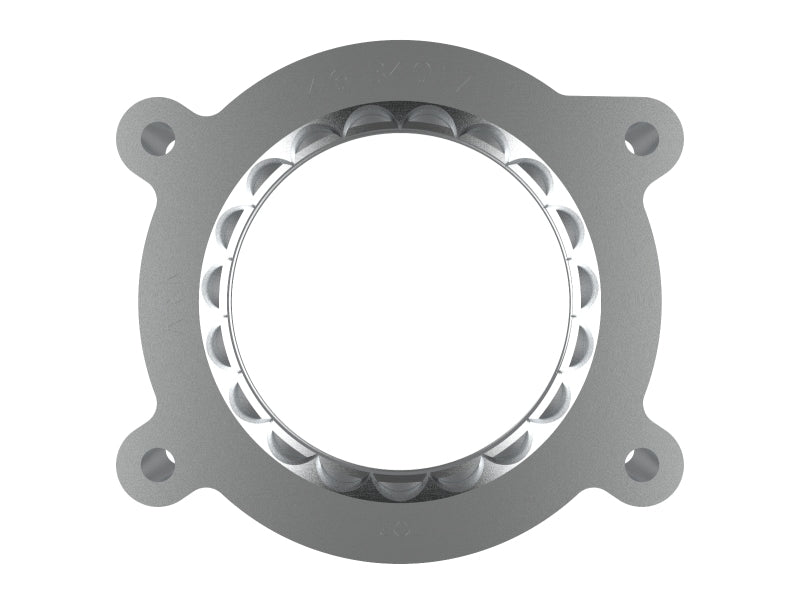 aFe 2020 Vette C8 Silver Bullet Aluminum Throttle Body Spacer Works w/ Factory Intake Only - Silver 46-34017 46-34017 Photo - Unmounted