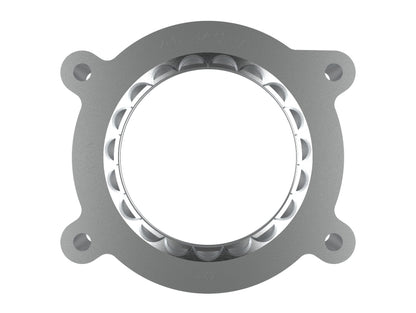 aFe 2020 Vette C8 Silver Bullet Aluminum Throttle Body Spacer Works w/ Factory Intake Only - Silver 46-34017 46-34017 Photo - Unmounted