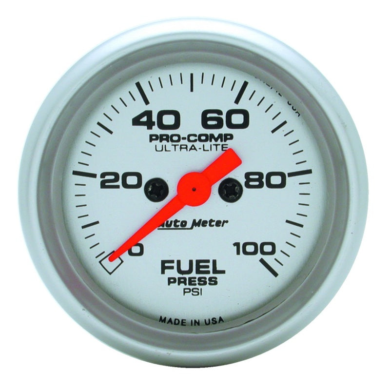 AutoMeter Ultra-Lite 52mm 0-100 PSI Electronic Fuel Pressue Gauge 4363 4363 Photo - Primary