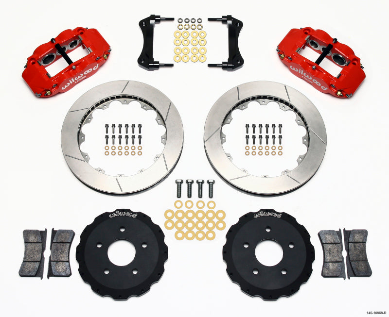 Wilwood Narrow Superlite 6R Front Hat Kit 13.06in Red Backdraft Cobra (BMW E36 Based) 140-10968-R 140-10968-R Photo - Primary