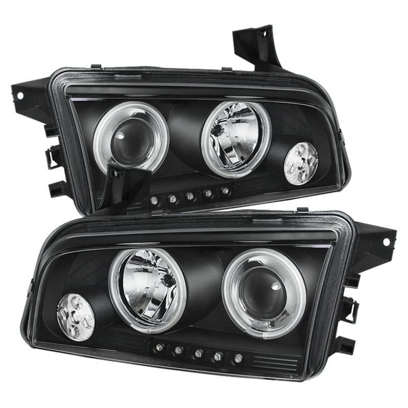 Spyder Dodge Charger 06-10 Projector Headlights Halogen Model CCFL Halo LED Blk PRO-YD-DCH05-CCFL-BK 5009715 5009715 Photo - Primary