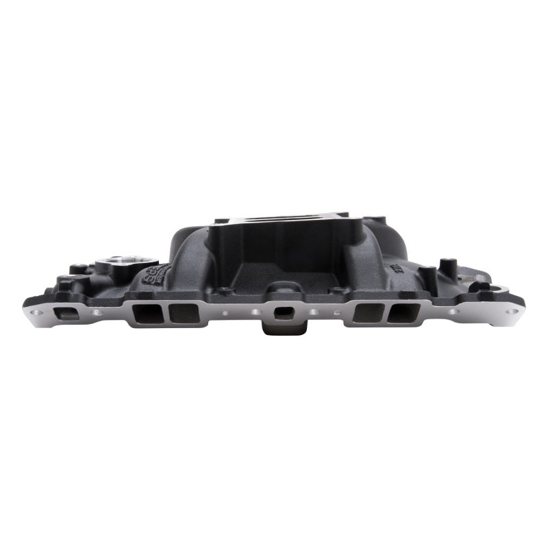 Edelbrock Intake Manifold Performer EPS SBC w/Oil Fill Tube & Breather Black 27033 Photo - Unmounted