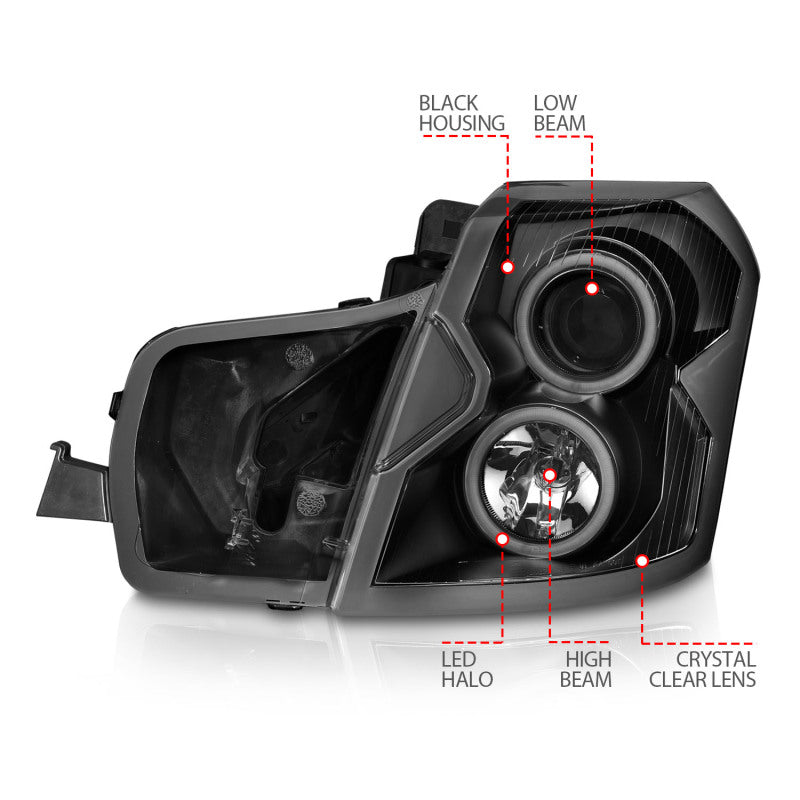 Anzo 2003-2007 Cadillac Cts Projector Headlights w/ Halo Black (CCFL) 121417 User 4