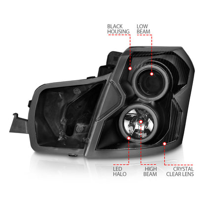 Anzo 2003-2007 Cadillac Cts Projector Headlights w/ Halo Black (CCFL) 121417 User 4