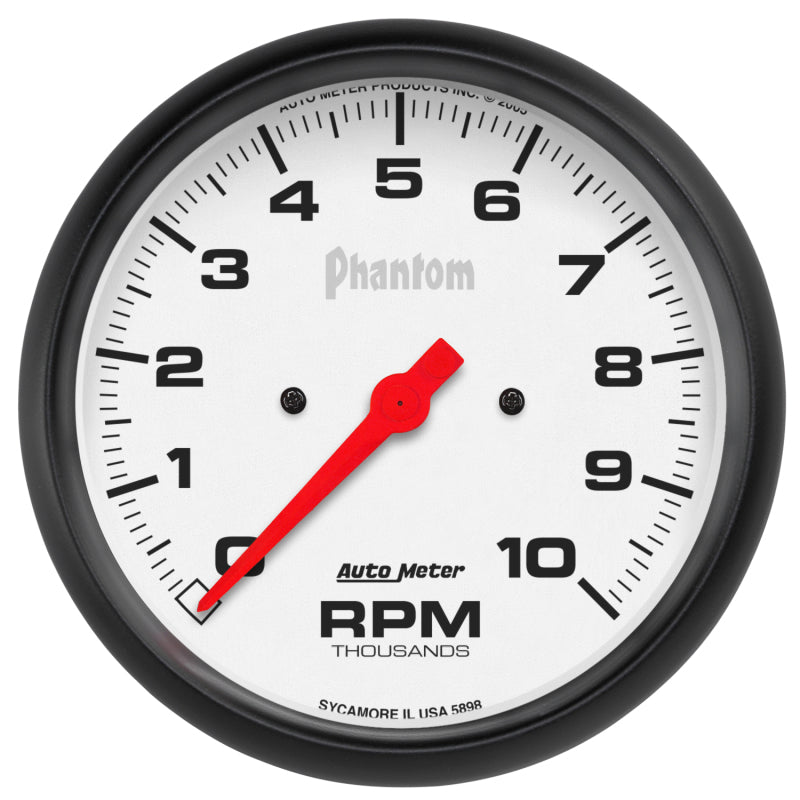 Autometer Gauge, Tachometer, 5", 10K Rpm, In-Dash, Phantom 5898 Photo - Primary