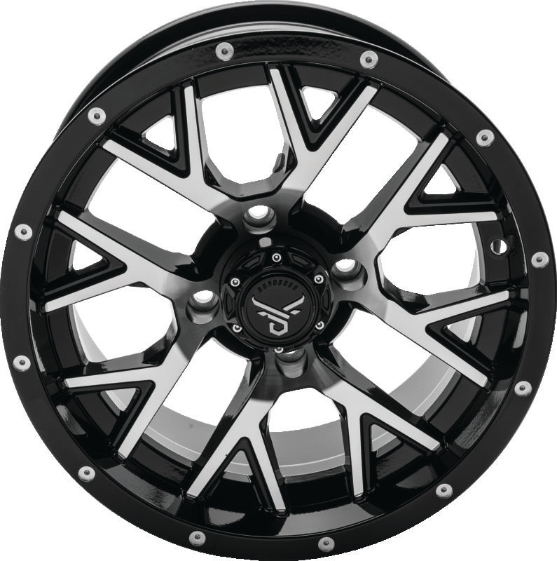 QuadBoss Barbwire 14X7 5+2 4/110 Bl Mch 608572 608572 Photo - Primary