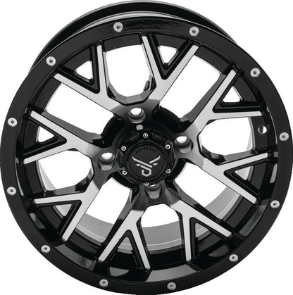QuadBoss Barbwire 14X7 5+2 4/110 Bl Mch 608572 608572 Photo - Primary