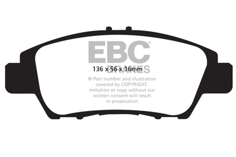 EBC 10-15 Honda CR-Z Yellowstuff Front Brake Pads DP42041R DP42041R Photo - Primary