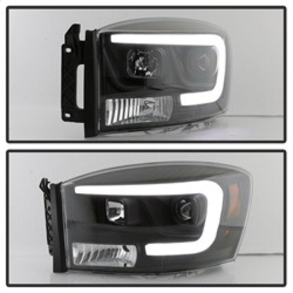 Spyder Dodge Ram 1500 06-08 V2 Projector Headlights - Light Bar DRL - Black (PRO-YD-DR06V2-LB-BK) 5085306 5085306 Photo - Unmounted