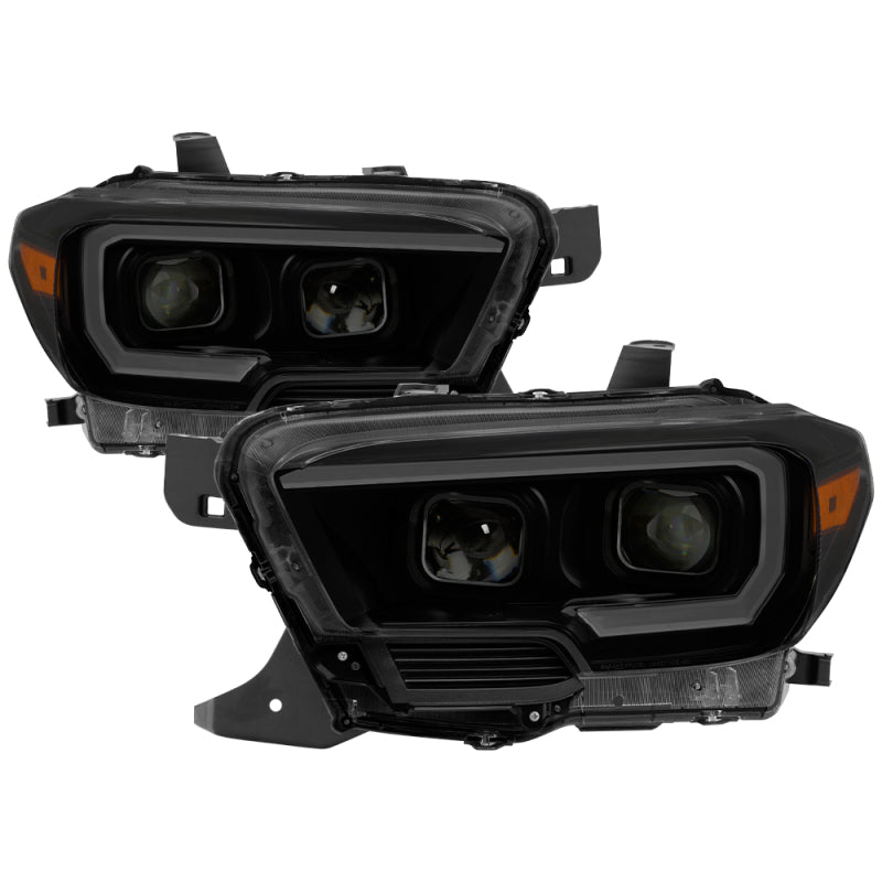 SPYDER xTune Toyota Tacoma 16-18 DRL Light Bar Projector Headlights - Black Smoked PRO-JH-TTA16-LBDRL-BSM 9039270 9039270 Photo - Primary