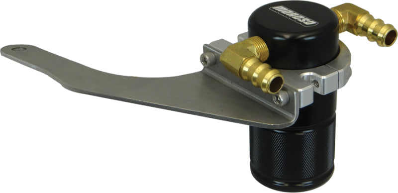 Moroso 15-17 Ford Mustang GT Air/Oil Separator Catch Can - Small Body - Billet Aluminum - Black 85681 85681 Photo - Primary