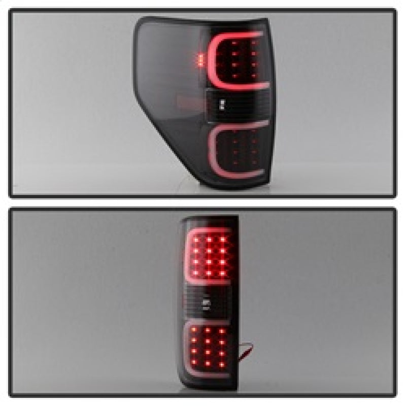SPYDER xTune Ford F150 09-14 LED Tail Lights - Black ALT-ON-FF15009-LBLED-BK 5082169 5082169 Photo - Unmounted