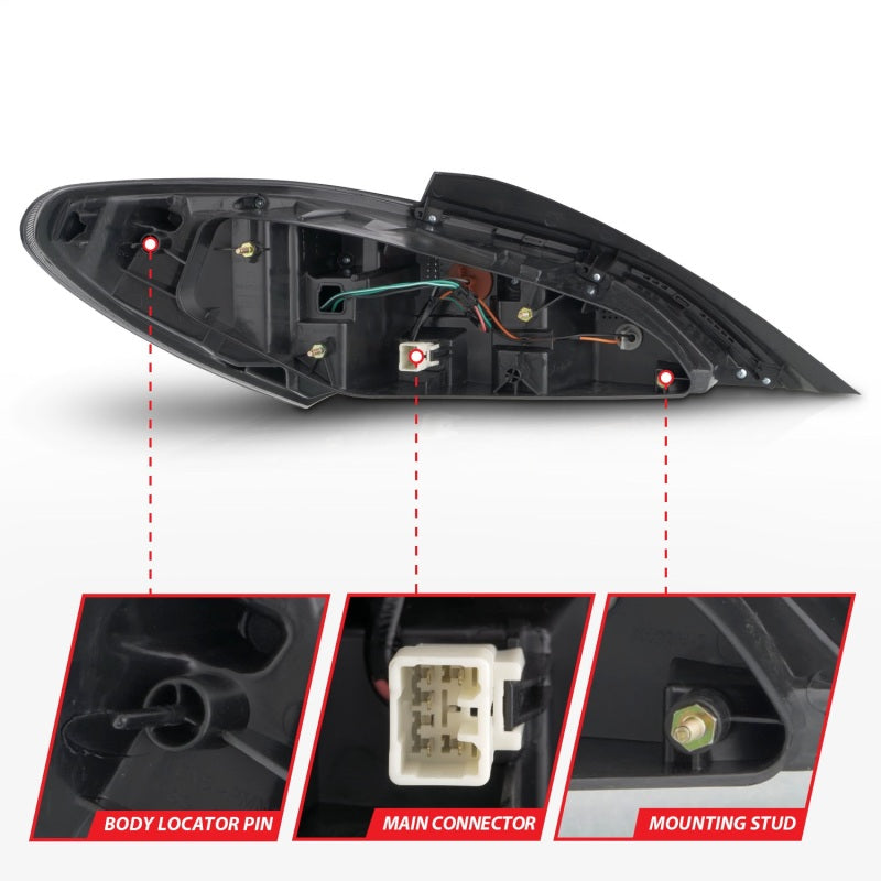 Anzo 2010-2013 Hyundai Genesis LED Taillights Red/Clear 321334 Photo - Unmounted