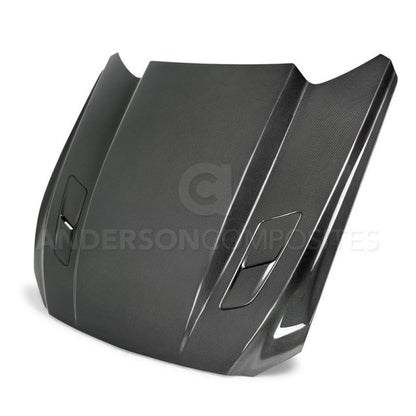 Anderson Composites 2015-2017 Ford Mustang Double Sided Carbon Fiber Cowl Hood AC-HD15FDMU-CJ-DS AC-HD15FDMU-CJ-DS Photo - Primary