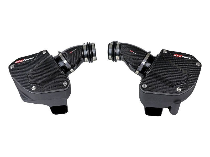 aFe Black Series Stage-2 Carbon Fiber Cold Air Intake System w/ Pro DRY S Media - 18-19 BMW M5 (F90) 58-10005D 58-10005D Photo - Unmounted