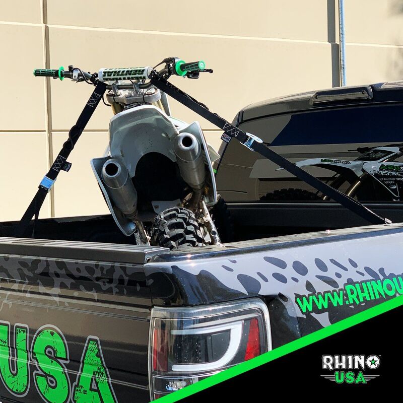 Rhino USA Cambuckle Motorcycle Tiedown Straps 2-Pack (Green) 1.5In X 8Ft RNO-CAMSOFT-GRN RNO-CAMSOFT-GRN User 3