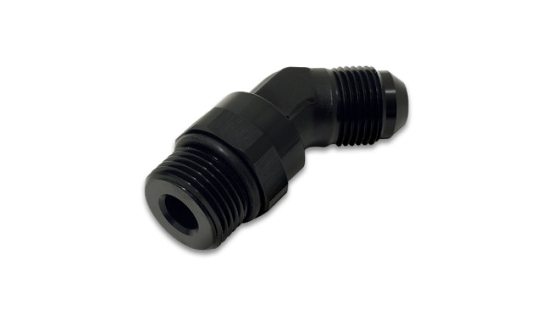 Vibrant -6AN Male Flare to Male -6AN ORB Swivel 45 Degree Adapter Fitting - Anodized Black 16940 16940 Photo - Primary