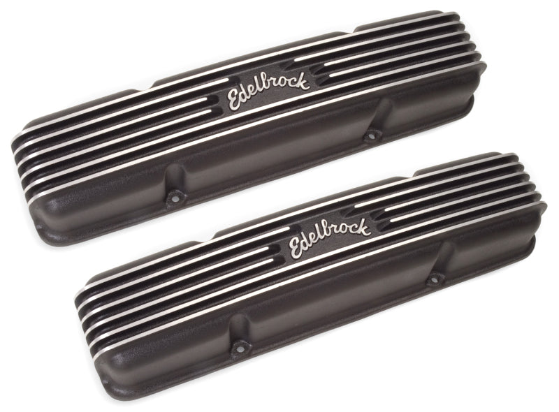 Edelbrock Valve Cover Classic Series Chevrolet 1959-1986 262-400 CI V8 Black 41453 41453 Photo - Unmounted