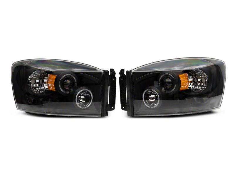 Raxiom 06-08 Dodge RAM 1500 LED Halo Projector Headlights- Blk Housing (Clear Lens) R110149