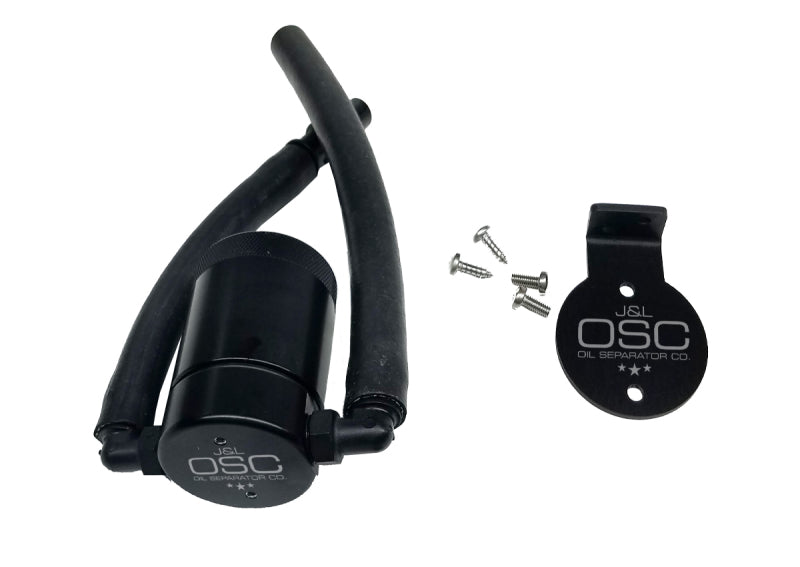 J&L 99-04 Ford Lightning Driver Side Oil Separator 3.0 - Black Anodized 3027D-B 3027D-B Photo - Primary