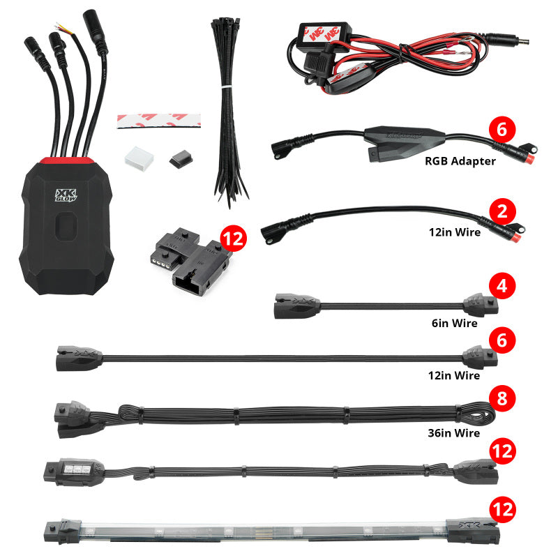 XKGLOW XK Glow Addressable LED Motorcycle Accent Light Kits Advanced XKalpha App Controlled AP-MOTO-ADV AP-MOTO-ADV User 1