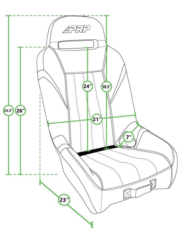PRP Seats PRP Polaris RZR PRO XP/PRO R/Turbo R GT/S.E. Suspension Seat- Black A5701-PORXP-201 A5701-PORXP-201 Photo - Close Up