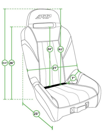 PRP Seats PRP Polaris RZR PRO XP/PRO R/Turbo R GT/S.E. Suspension Seat- Black A5701-PORXP-201 A5701-PORXP-201 Photo - Close Up