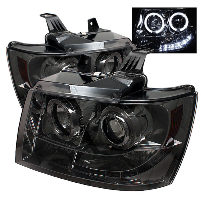 Spyder Chevy Suburban 1500 07-14 Projector Headlights LED Halo LED Smke PRO-YD-CSUB07-HL-SM 5009661 5009661 Photo - Primary