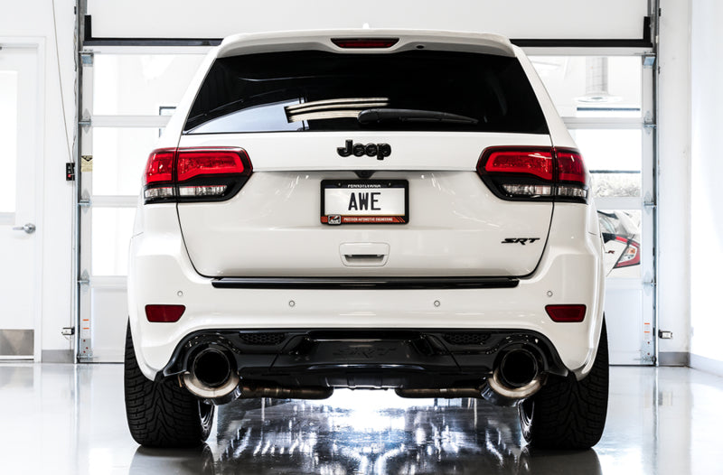 AWE Tuning 2020 Jeep Grand Cherokee SRT Track Edition Exhaust - Chrome Silver Tips 3020-32061 3020-32061 Photo - Mounted