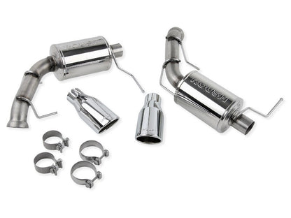 ROUSH 2011-2014 Ford Mustang V6 Enhanced Sound Dual Axle-Back w/ Round Tips 421145 421145 Photo - Primary