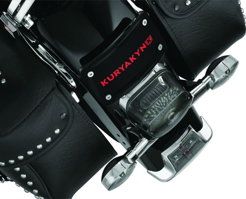 Kuryakyn Laydown Curved Licplt Frm-Blk 3148 3148 User 1