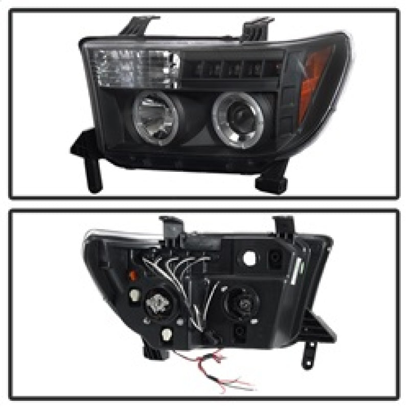 Spyder Toyota Tundra 07-133 Projector Headlights LED Halo LED Blk PRO-YD-TTU07-HL-BK 5012029 5012029 Photo - Unmounted