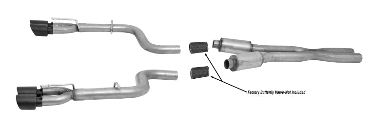 Gibson 15-19 Dodge Challenger SRT Hellcat 6.2L 3in Cat-Back Dual Exhaust - Black Elite (Ceramic) 617010-B 617010-B Photo - Primary