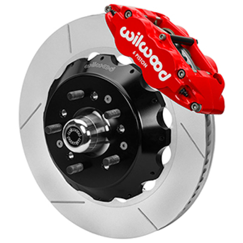 Wilwood Forged 6 Piston Red Superlite Caliper, SRP 72 Vane Vented Spec37 Slotted Rotor - 14.00x1.25 140-17089-R