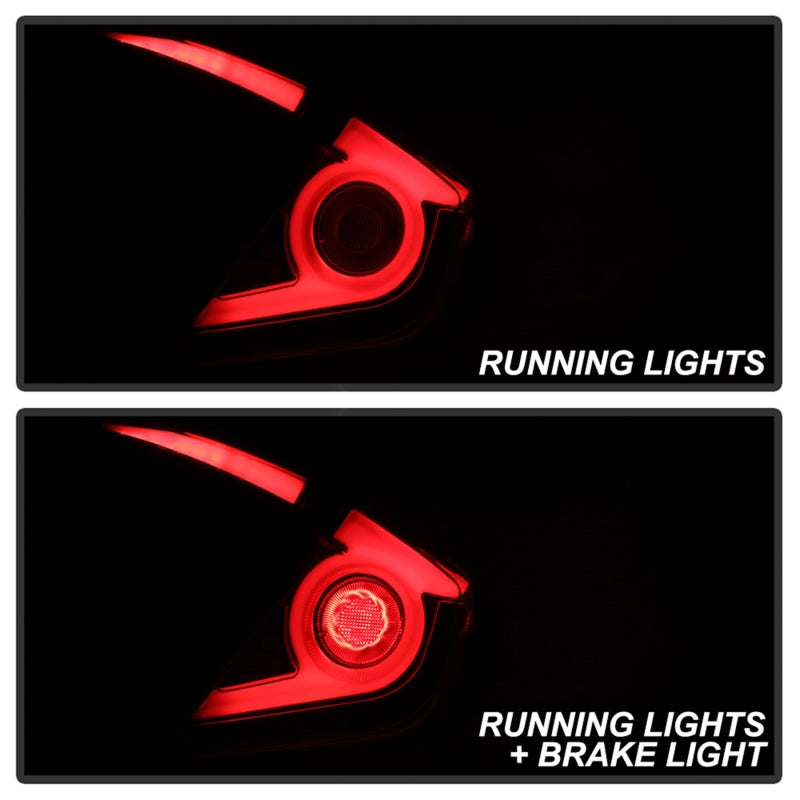 Spyder 16-18 Honda Civic 4 Door Light Bar LED Tail Lights - Black Smoke (ALT-YD-HC164D-LB-BSM) 5086440 5086440 Photo - Unmounted
