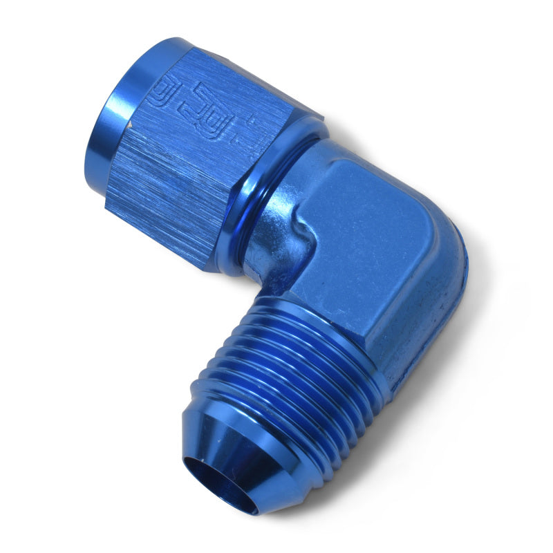 Russell 90° Female AN To Male AN (Blue Finish) 614810 Photo - out of package