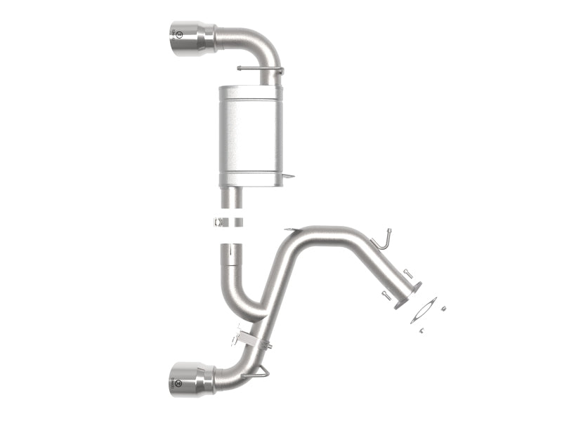aFe Power Axle Back Exhaust - 19-20 Hyundai Veloster N L4-2.0L (t) w/ Polished tips 49-37007-P 49-37007-P Photo - Unmounted