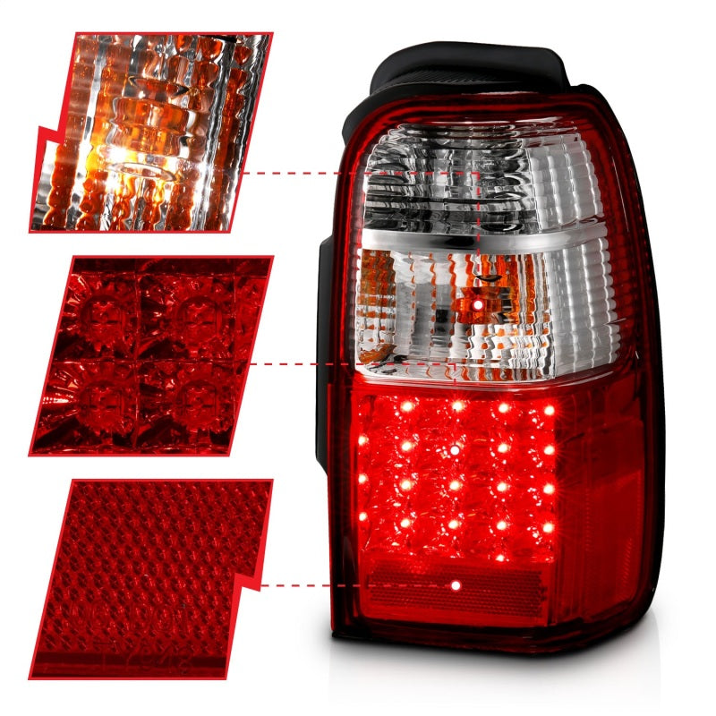 Anzo 2001-2002 Toyota 4 Runner LED Tail lights Red/Clear 311070 Photo - Unmounted