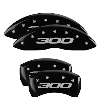 MGP 4 Caliper Covers Engraved Front & Rear 300/2017 Black Finish Silver Char 2014 Chrysler 300 32016S301BK 32016S301BK Photo - Primary