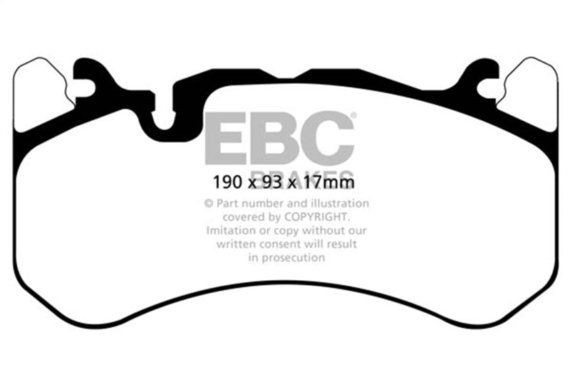 EBC 13-14 Audi RS7 4.0TT (w/Cast Iron Rotors & Trapezoid Weights) Bluestuff Front Brake Pads DP52081NDX DP52081NDX Photo - Primary