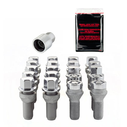 McGard 5 Lug Hex Install Kit w/Locks (Cone Seat Bolt) M14X1.5 / 17mm Hex / 28.0mm Shank L. - Chrome 67200 67200 Photo - Primary