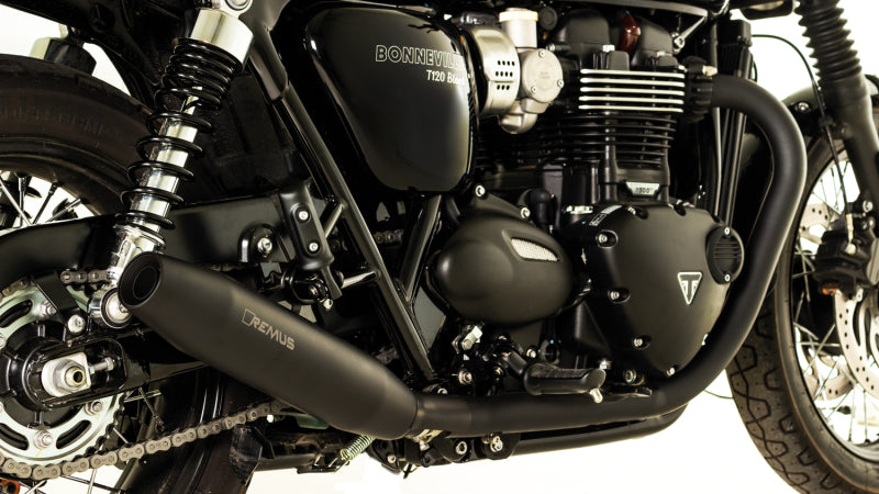 Remus 2018 Triumph Bonneville T 120 Bonneville (Euro 4) Tapered Black Slip On - Left Side 7702 918018L 7702 918018L User 1