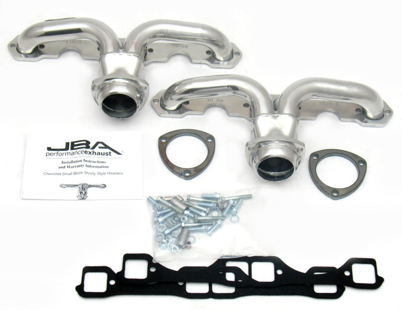 JBA 57-74 Chevrolet Corvette 265-400 SBC 1-5/8in Primary Silver Ctd Tight Tuck Header 1815S-1JS 1815S-1JS Photo - Primary