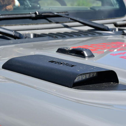 Westin 18-20 Jeep Wrangler JL 2dr LED Hood Scoops - Textured Black 62-41115 62-41115 Photo - Mounted