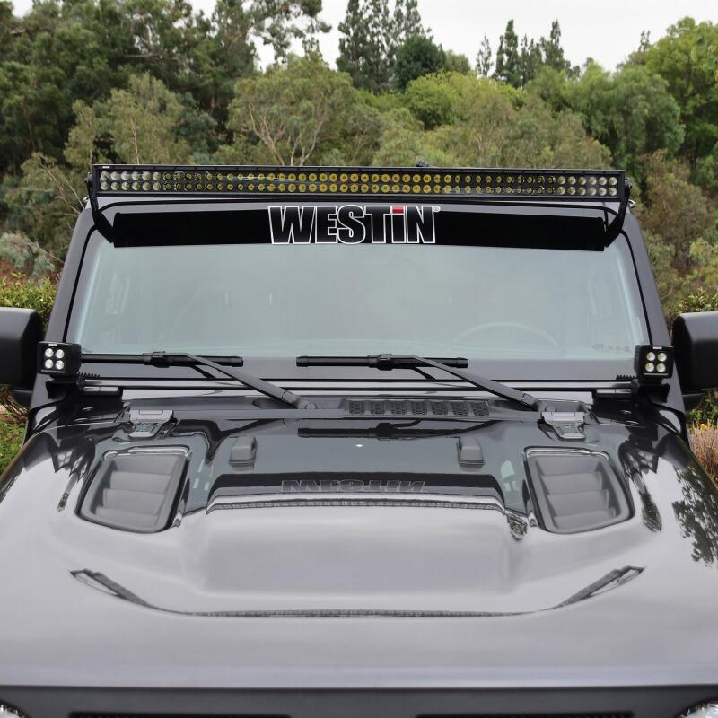 Westin 18-19 Jeep Wrangler Pillar LED Light Mount - Black 62-41085 62-41085 Photo - Mounted