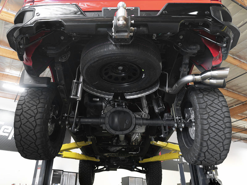 aFe Vulcan Series 3in 304SS Exhaust Cat-Back w/ Pol Tips 2019 GM Silverado / Sierra 1500 L4-2.7L (t) 49-34109-P 49-34109-P Photo - Mounted