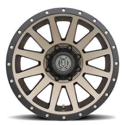 ICON Compression 20x10 8x6.5 -19mm Offset 4.75in BS 121.4mm Bore Bronze Wheel 2020108047BR 2020108047BR Photo - Close Up
