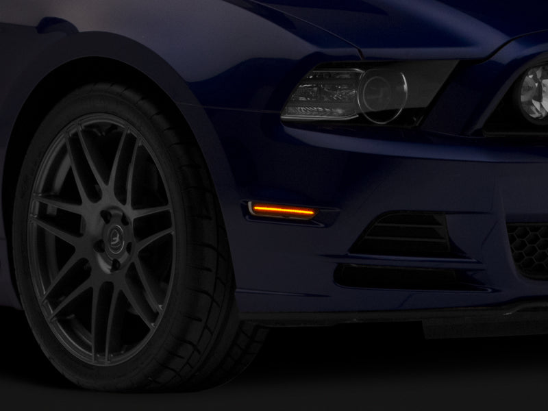 Raxiom 10-14 Ford Mustang Axial Series LED Side Marker Lights (Smoked) 412496 412496 Photo - Primary