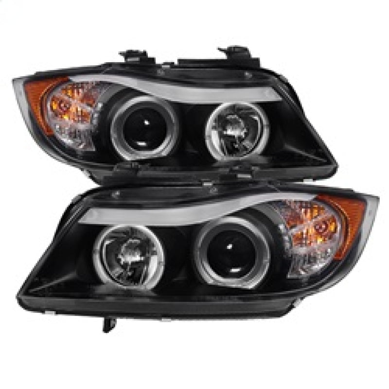 Spyder BMW E90 3-Series 06-08 Projector LED Halo Amber Reflctr Rplc Bulb Blk PRO-YD-BMWE9005-AM-BK 5009005 5009005 Photo - Primary